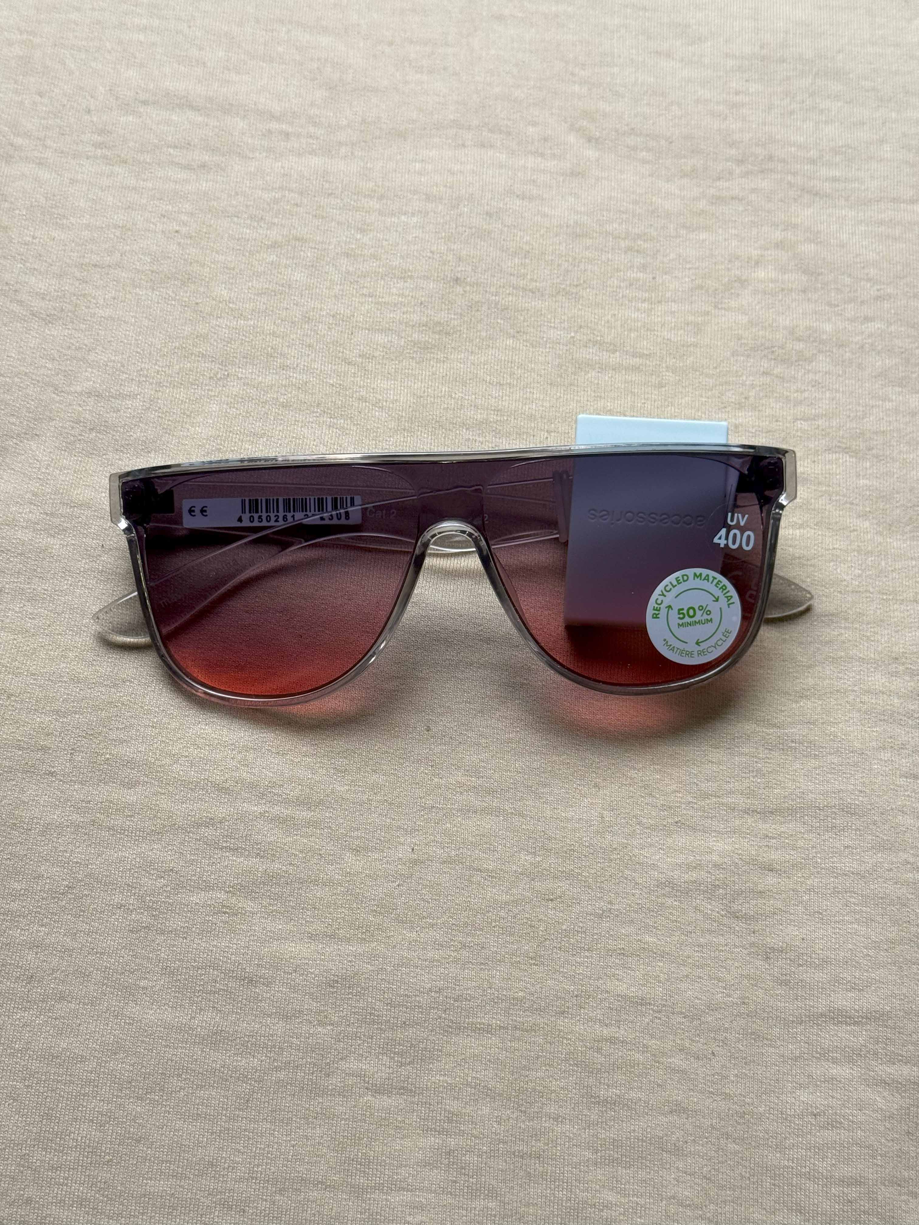 عینک آفتابی مردانه وارداتی فریم شفاف لنز گرادینت